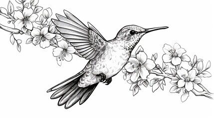 Obraz premium coloring book for children with birds, coloring with felt-tip pens and pencils on the theme of ornithology. The development of fine motor skills in children. Generative AI