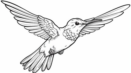 Naklejka premium coloring book for children with birds, coloring with felt-tip pens and pencils on the theme of ornithology. The development of fine motor skills in children. Generative AI