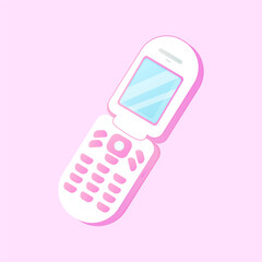 Pink 2000e y2k barbie style phone, fold out
