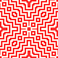 Optical ornament. Seamless pattern. Geometrical backdrop. Op art background. Geometric wallpaper. Modern motif. Digital paper. Linear textile print. Web design. Abstract image. Vector work.