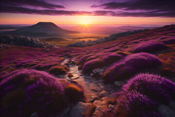 Purple Heather Sunset 