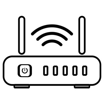 Wifi Router, Modem, Access Point, Wifi Signal icon design