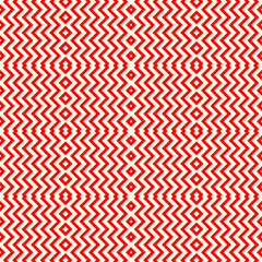 Optical ornament. Seamless pattern. Geometrical backdrop. Op art background. Geometric wallpaper. Modern motif. Digital paper. Linear textile print. Zigzag lines design. Abstract image. Vector work.