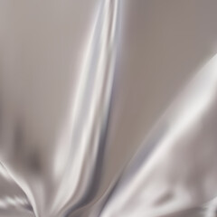 Crease design. Satin. Luxurious. Wrinkled curtains on white background. eps 10