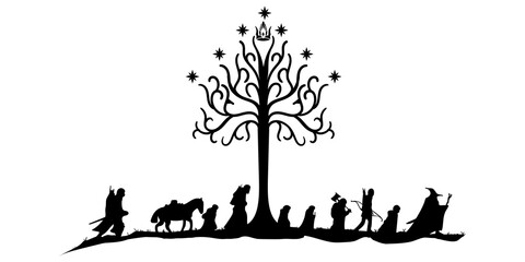 Naklejka premium Rings Lord - Middle earth , One Ring , Master Ring.eps, Rings Lord - Middle earth , One Ring , Master Ring fellowship Rings Lord - Middle earth , One Ring , Master Ring. 