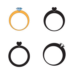 ring icon logo vector design template