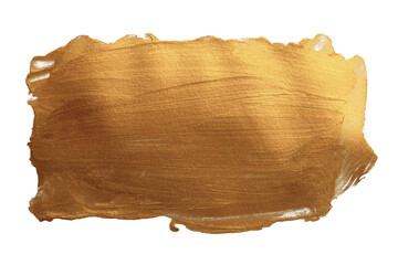 PNG Gold bronze glitter brushstroke painting blot smear on transparent background.