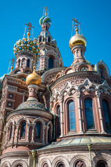 Fototapeta premium A fragment of the architectural heritage of the Church of the Savior on Blood in st. petersburg.