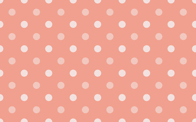 Orange and White Polka Dots Repeat Background