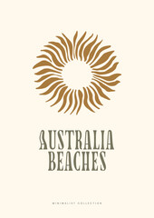 Groovy flowers vector illustration set with aesthetic quotes. Template for wallpaper, banner, postcard, poster, wall art