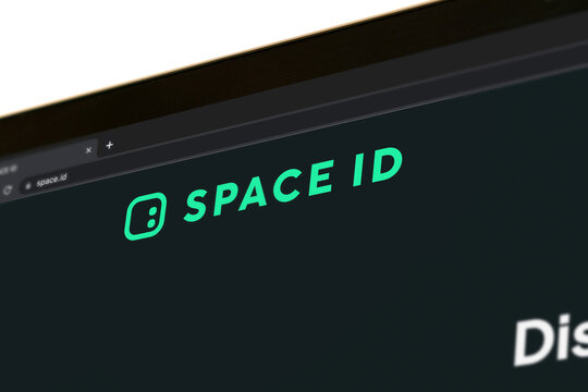 San Franciso, USA - Jun 27, 2023: The official Space ID website is displayed on the screen of an Apple MacBook Pro. financial, finance, investments, investing, supply, asset, promotion, risk, strategy