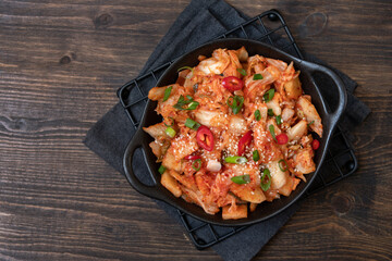 Kimchee or kimchi cabbage with rice, fermented food