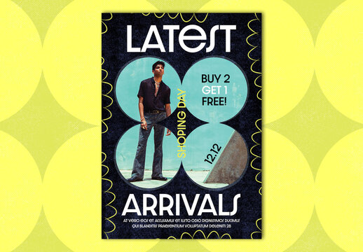 Stylish Shopping Poster Layout Design