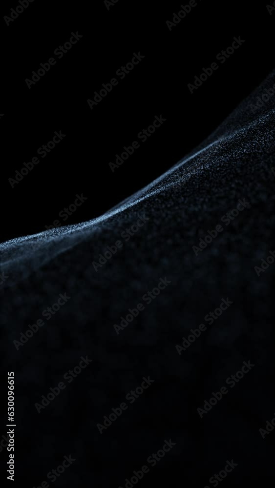 Aufkleber artistic dotted waves slow motion vertical black loop animation.