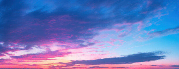 Naklejka na ściany i meble Beautiful sunset sky above clouds