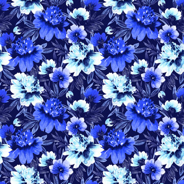 Seamless floral pattern. Fabric and packaging design.	