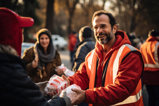 volunteers brought humanitarian aid to the victims generative ai