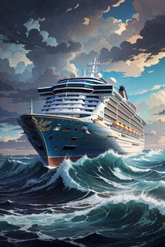 cruise ship in the ocean