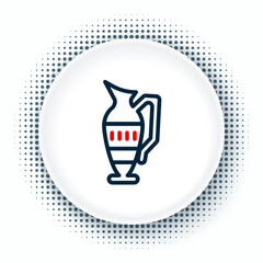 Line Ancient amphorae icon isolated on white background. Colorful outline concept. Vector