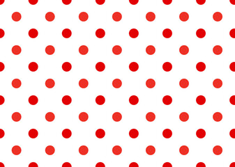 red and White Polka Dots Repeat Background