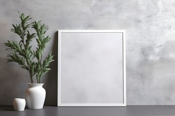 Elegant Blank Frame Scene, generative, ai