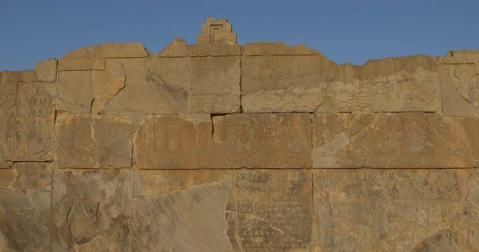 Bas-relief of a symbol for zoroastrian Persepolis Iran