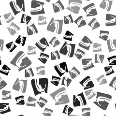 Black Waterfall icon isolated seamless pattern on white background. Vector