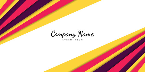 Colorful diagonal stripes background template copy space. Geometric layer backdrop design for landing page, banner, poster, presentation page, or invitation.