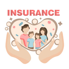 Health insurance concept. Health care, finance and medical care. Vector illustration about health insurance.
