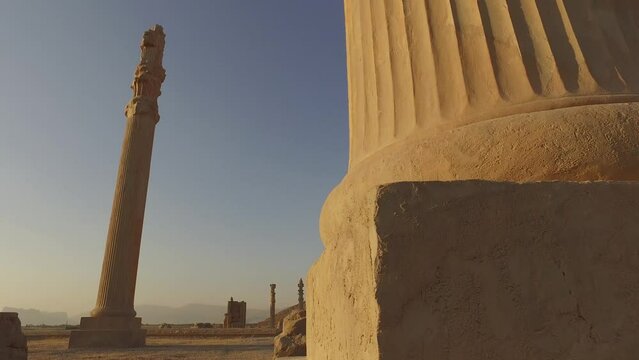 Columns in the gate of all nations in Persepolis Marvdasht Iran