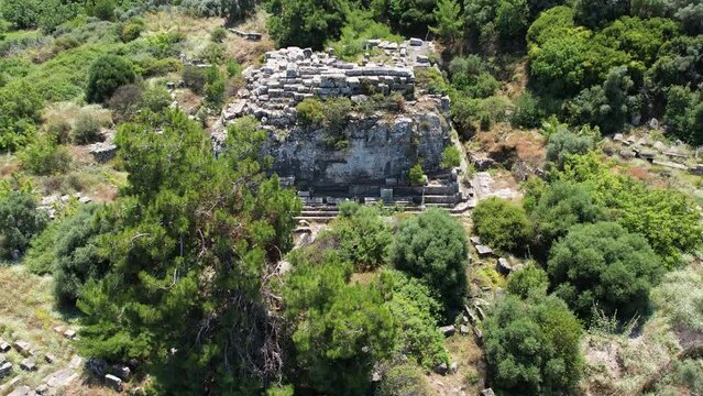 The ruins of the Belevi mausoleum near the ancient city of Ephesus, Sel&ccedil;uk, İzmir, Turkey.