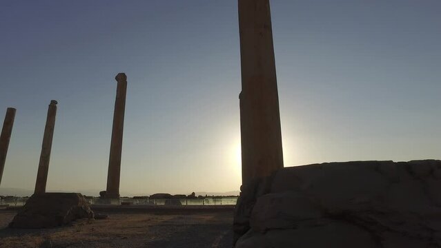 Remains of the apadana in Persepolis Marvdasht Iran