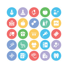 Set of Medical Health Flat Icons

