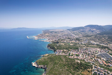 Fototapeta na wymiar Ardic Brach view in Mordogan of Izmir Province