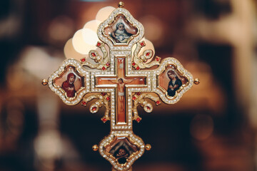 golden cross on the roof