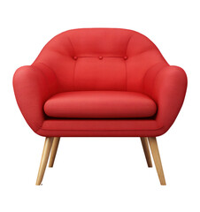 Obraz na płótnie Canvas Modern red chair isolated
