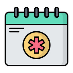 Checkup Date Line Color Icon