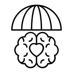 Mental Care Line Icon