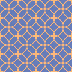 Fototapeta premium Vector. Seamless mediterranean geometric pattern, ornamental swatches. Talavera template. Portuguese Azulejo. Turkish decoration. Moroccan mosaic. Spanish porcelain. Ceramic dishes, folk ornament.