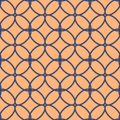 Naklejka premium Vector. Seamless mediterranean geometric pattern, ornamental swatches. Talavera template. Portuguese Azulejo. Turkish decoration. Moroccan mosaic. Spanish porcelain. Ceramic dishes, folk ornament.