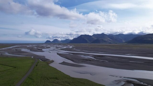 DRONE FOOTAGE: Vestrahorn Mountain is located on the Stokknes Peninsula, close to the town of H&ouml;fn. Unlike most of the mountains in Iceland, it is made out of iron- and magnesium-rich gabbro rock.