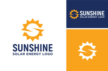 Star Initial Letter S Sun Rays Solar Summer Sunset Sunrise Sunlight Season logo design