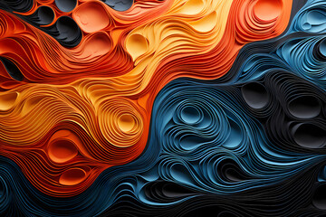 Aboriginal Geometric Fusion: Psychedelic Crease Pattern Origami