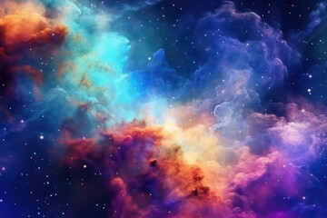 Fototapeta na wymiar Colorful space galaxy cloud nebula. Universe science astronomy. Supernova background wallpaper, starry night