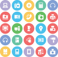 Pack of Electronics Flat Icons

