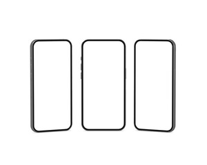 Blank White Iphone Template isolated on a White Background