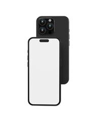 Blank White Iphone Template isolated on a White Background