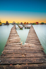 hungary bokod lake and iconic lake houses