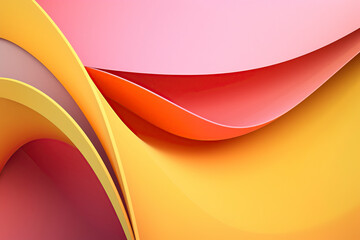 Radiant Color Symphony: Mesmerizing Waves of Vibrant Yellow and Pink Dance in Harmony, ai generative