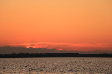 sunset over the river